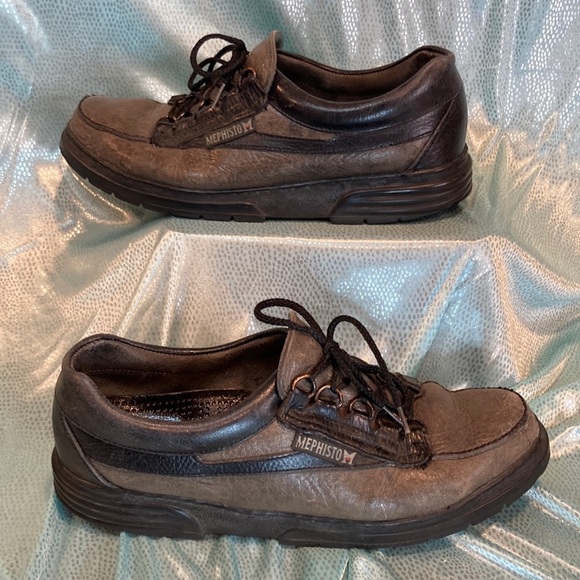 Mephisto Shoes - MEPHISTO size 5.5 gray and black lace up loafers box 6